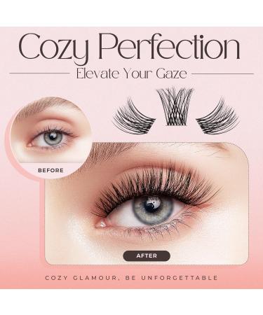 LASHVIEW DIY Lash Extension Kit - Cluster Lashes with Bond & Seal Remover Applicator & Brush for Perfect Eyelash Extensions - Buy Online on SooperMarket.com