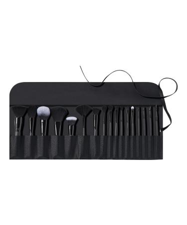 e.l.f. Ultimate Makeup Brush Set & Travel Roll 17-Piece Brush Kit Brushes For Eyeshadow Foundation Powder Concealer & more Vegan & Cruelty-free