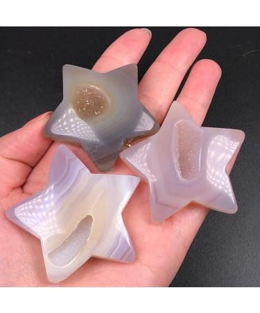 Home Decoration Natural Agate Pentacle Geode Crystal Rock Specimen Reiki for Decor Stones kaixun (Color : Randomly Send Size : 3 Pieces) 3 pieces Randomly Send - Buy Online on SooperMarket.com