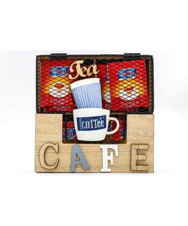 Gruppo Maruccia - Wooden Tea and Herbal Tea Box - Kitchen Container for Sugar and Tea Bags - Buy Online on SooperMarket.com