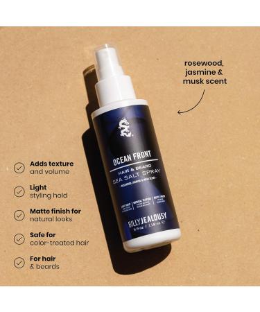 Billy Jealousy Sea Salt Spray Texturizing and Volumizing Hair Spray for All Hair Types and Beard Lengths Ocean Front 4 Fl Oz (Pack of 1) - Buy Online on SooperMarket.com