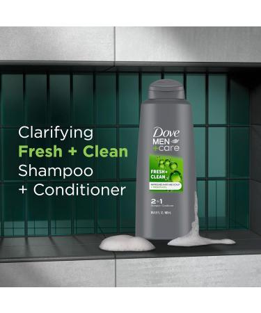 DOVE MEN + CARE 2-in-1 Shampoo & Conditioner - Fortifying Fresh & Clean with Caffeine 20.4 oz | Strengthen & Nourish Hair - Buy Internationally - Buy Online on SooperMarket.com