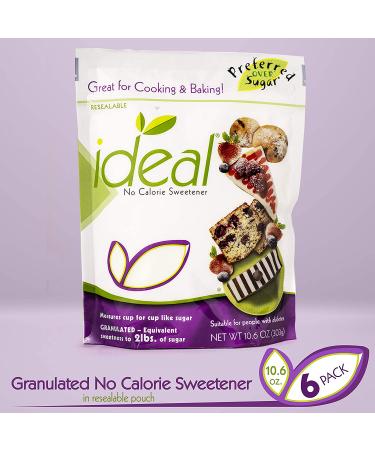 No Calorie Xylitol Sweetener - Natural, Non GMO, Keto Friendly - Bulk Granulated Sugar Substitute, 10.6 oz Per Pouch (Pack of 6) - Buy Online on SooperMarket.com