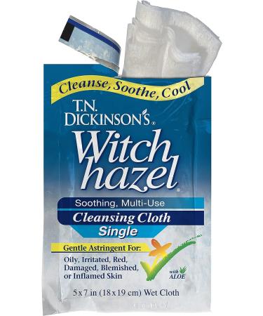 T.N. Dickinson's Witch Hazel Cleansing Cloth Towelette Singles - 14 Count (Pack of 1) - Buy Online on SooperMarket.com