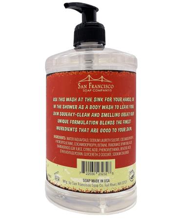 San Francisco Soap Company Cedar and Bourbon Hand and Body Wash for Men | Premium Scented Body Cleanser - International Shipping Available - Buy Online on SooperMarket.com