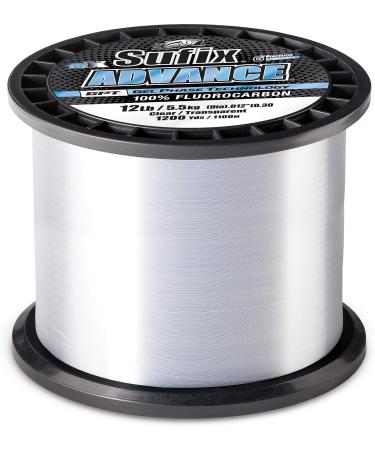 Sufix Advance Fluorocarbon 1200 Yard 12lb Bulk Spool - High-Quality Fishing Line - Buy Online on SooperMarket.com