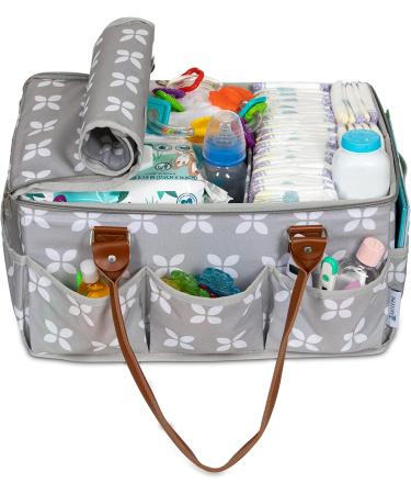 Moteph Extra Large Diaper Caddy & Toy Organizer with Zip-Top Cover - Waterproof Wet/Dry Bag Included | Perfect for Baby Shower - Buy Online on SooperMarket.com