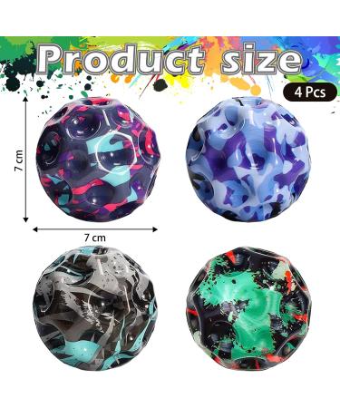 Lynbly Astro Jump Ball - 4 Pack Space Bounce Balls for Kids | High Jump Rubber Balls | Perfect Mini Bouncing Toys for Parties & Outdoor Sports - Buy Online on SooperMarket.com
