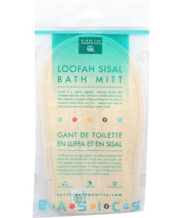 EARTH THERAPEUTICS Loofah Sisal Bath Mitt  1 EA