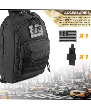 BTAC Tactical Sling Bag | Compact Chest Pack for Concealed Carry | Black Outdoor Sports Shoulder Bag - Buy Online on SooperMarket.com