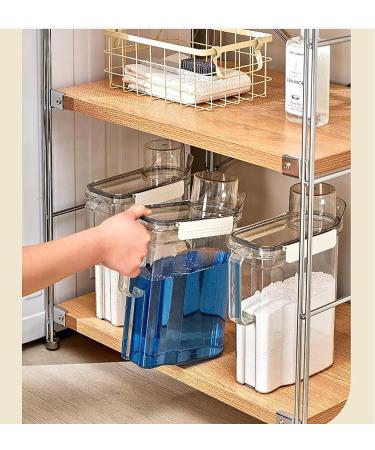 Laundry Detergent Dispenser 2.7L Washing Powder Storage Clear Liquid Laundry Detergent Container Storage Box with Measuring Cup Washing Powder Softener Dispenser Lotion Package Container - Buy Online on SooperMarket.com