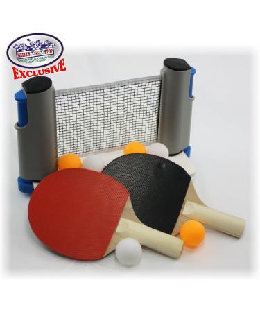 Deluxe Table Tennis (Ping Pong) Set with Adjustable Net, 2 Paddles, 6 Balls & Storage Bag - Buy Online on SooperMarket.com