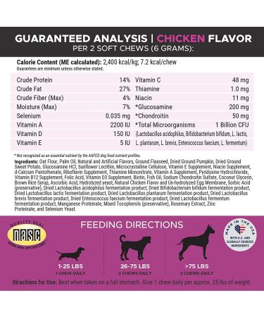 PetHonesty 10 in 1 Dog Multivitamin with Glucosamine - Essential Supplements for Dog Health & Heart - Omega Fish Oil, Probiotics, Chondroitin - Chicken Flavored Dog Vitamins - Buy Online on SooperMarket.com