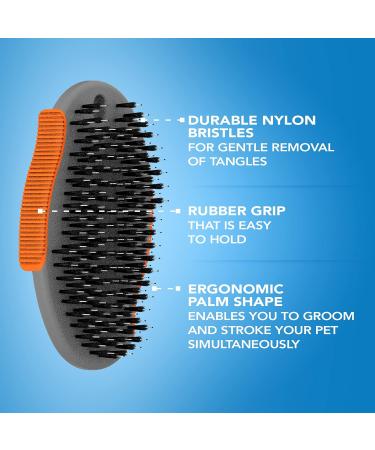 WAHL Palm Pal Brush Pet Grooming Brush Rubber Grip Animal Grooming Tools Face and Body Dog Brush Brushes for Cats and Dogs Removes Loose Hair Dirt and Tangles Palm-held Brushes - Buy Online on SooperMarket.com