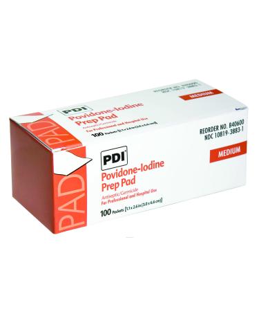PDI B40600 PVP Iodine Prep Pad44 Medium44 100 per Box