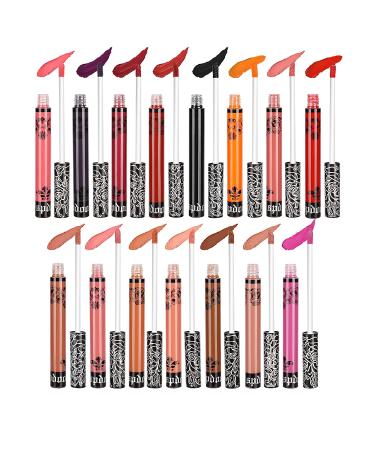 SPDOO Matte Liquid Lipstick Set: 15 Colors Long-Lasting High Pigmented Velvet Lip Gloss Kit - A02 - Buy Online on SooperMarket.com