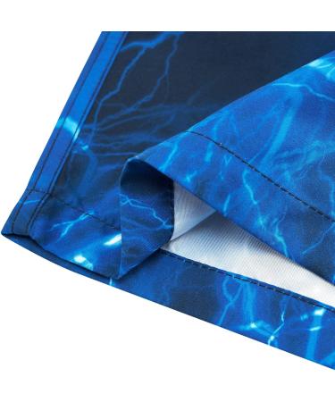 Buy Tuonroad Boys' 3D Print Swimming Shorts | Fast Drying & Funny Beach Trunks for Ages 5-14 | Blue Lightning Design - Buy Online on SooperMarket.com