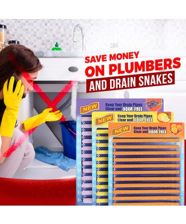 Buy Drain Cleaner Stick - BioFlow Deodorizer & Enzyme Cleaner for Kitchen Shower & Bathroom Odors - Effective Drain Sticks Tool - Buy Online on SooperMarket.com