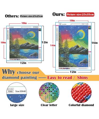 5D Diamond Painting Kits for Adults - Tiny Fun 12 Pack DIY Art Kit with Round Full Drill Diamonds for Home Decoration - 12x16 Inch - Buy Online on SooperMarket.com