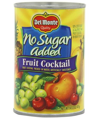 Del Monte Fruit Cocktail Packed in Water, Artificially Sweetened No Sugar Added, 14.5-Ounce (Pack of 6)