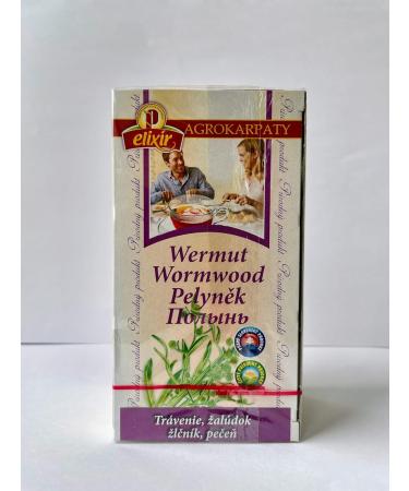 Wormwood Herbal Tea - Artemisia Absinthium | Pure Natural Herbal Tea Grown in Europe (20 Tea Bags 40g) - Buy Online on SooperMarket.com