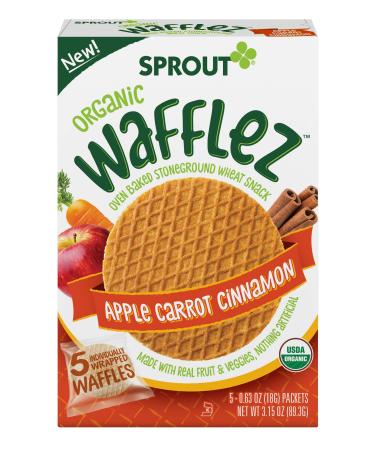 Sprout Organic Wafflez Apple Carrot Cinnamon 5 Packets 0.63 oz (18 g)