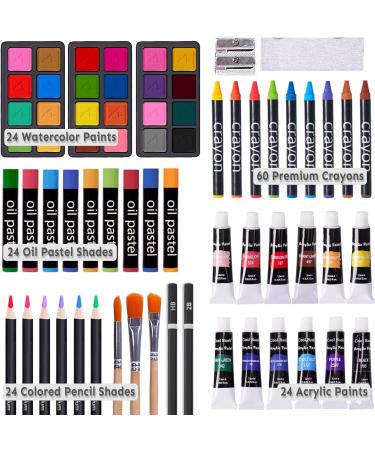 175 Piece Deluxe Art Set with Acrylic Paints and Drawing Pads in Wooden Case - Professional Art Kit for Adults, Teens, and Artists - Cherry - Buy Online on SooperMarket.com