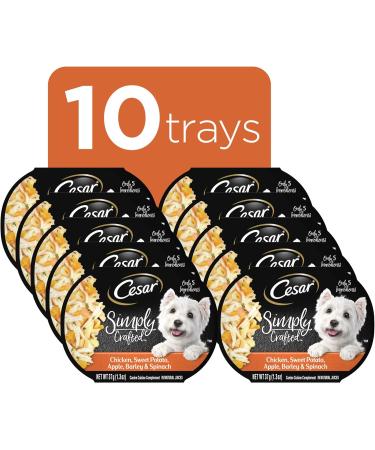 Cesar Simply Crafted Adult Wet Dog Food Chicken Sweet Potato Apple Barley & Spinach 37g Pack of 10 - Buy Online on SooperMarket.com