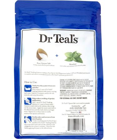 Dr Teal's Epsom Salt Bath Combo 4-Pack - 12 lbs Total | Pre & Post Workout with Magnesium Sulfate, Menthol, Lavender for Soothe & Sleep - Buy Online on SooperMarket.com