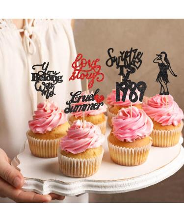 Cyodoos 24PCS Music Singe Cupcake Toppers Music Enthusiast Concert Theme Legendary Since 1989 Theme Party Birthday Birthday Cupcake Toppers for Girls Music Singer Party Cupcake Toppers Black - Buy Online on SooperMarket.com