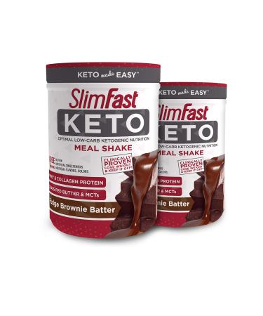 SlimFast Weight Loss, Keto Bundle with Whey Protein, Collagen Powder and MCT Oil Ingredients, Quick 7-Day Stater Kit, 1.89 Pound (Pack of 1) Chocolate Keto Powder