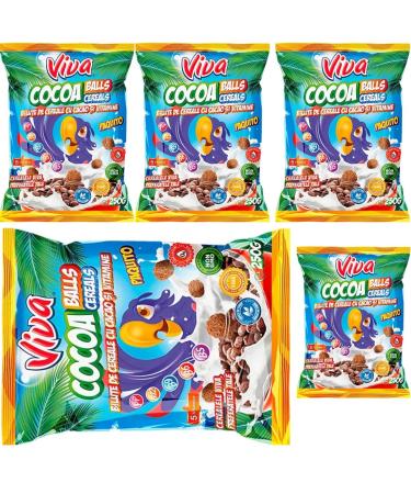 Viva Cacao Cereal Balls Cereals Muesli Corn Flakes 250 Gram x 5 Pieces