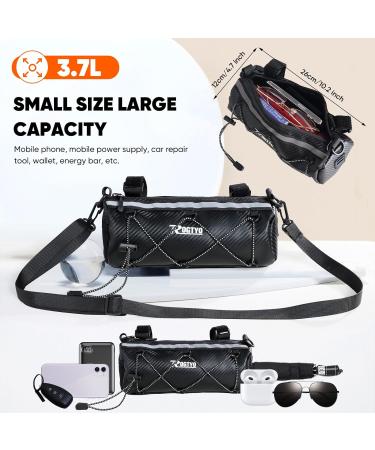 Rogtyo 3L Waterproof Bike Handlebar Pocket | Ideal for Bike Packing & Cycling Travel | Reflex Strip for Racing & Mountain Bikes - Buy Online on SooperMarket.com