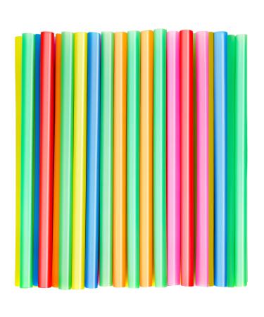 50 Pcs Jumbo Smoothie Straws,Disposable Plastic Colorful Boba Straws.
