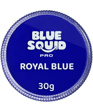 Blue Squid PRO Face Paint - Classic Royal Blue (30gm) Professional Water Based Single Cake Face & Body Paint Makeup Supplies for Adults Kids Halloween Facepaint SFX Water Activated Face Painting