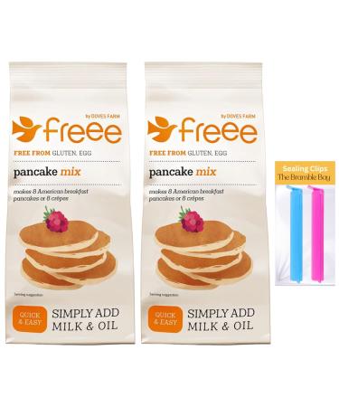 Doves Farm Gluten Free Pancake Mix 300g x2 Sealing Clips x2