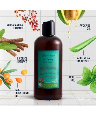 Just Nutritive Skin Calming Body Wash | Natural & Best Body Wash for Sensitive Skin | 16 oz | Shop Internationally - Buy Online on SooperMarket.com