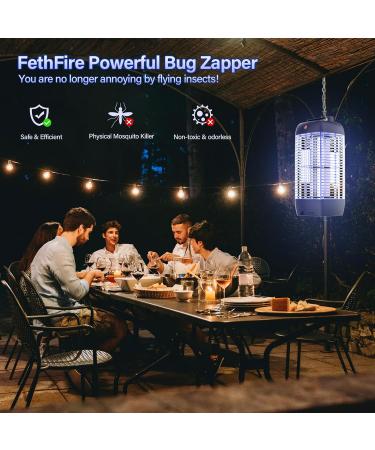 Fethfire Insect Destroyer - Electric Mosquito Trap with Transparent Design | Effective 195 m | 10W Fly Killer for Kitchens Hospitals & Farms - Buy Online on SooperMarket.com