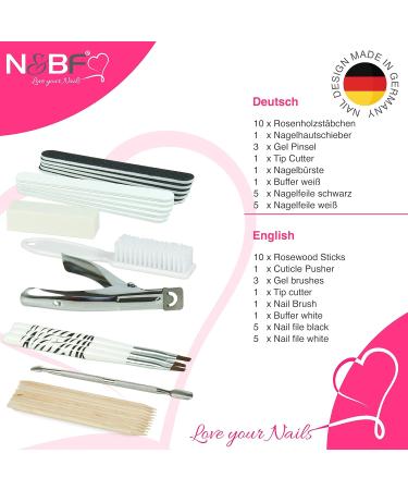 NAILS FACTORY N&BF | UV Gel Nail Studio Starter Set - Complete Nail Art Kit with UV Lamp & Base Gel - Buy Online on SooperMarket.com