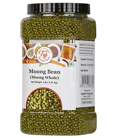 Taj Premium Indian Moong Dal Whole Mung Beans - 4 lbs Jar - Buy Online on SooperMarket.com