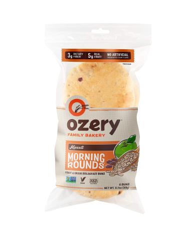 OZERY BAKERY Morning Round Pita Bread, Muesli, 12.7 Ounce, Pack of 6