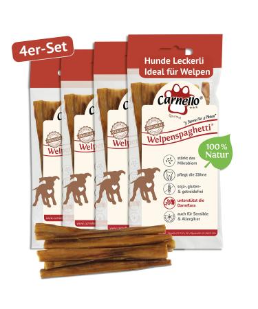 Carnello Hundeleckerli Small dogs - puppy spaghetti - puppy treats treats for dogs dog nack - Hundeleckerli grain -free - delicacies small (4 x 30g) pig 30 g (4 Pack)