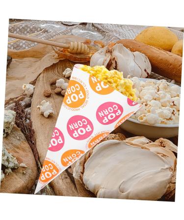 Beavorty 150 Pcs Popcorn Bag Clear Gift Bags Popcorn Cone Bags Goodie Bag Treats for Kids Cone Shaped Treat Bags Wedding Cone Bags Party Child Paper Disposable Biscuit Bag - Buy Online on SooperMarket.com