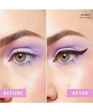 The Quick Flick Hot Fudge Cat Eyeliner Stamp - Water-and-Smudge-Proof Liquid Pen Duo | To The Point 10mm Winged Eyeliner - Buy Online on SooperMarket.com