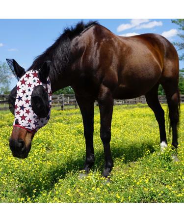 Harrison Howard Stretchable UV Protection Fly Mask - Breathable with Mesh Eye Opening & Ventilated Ear Protection - Extra-Full Size for Optimal Comfort - Buy Online on SooperMarket.com
