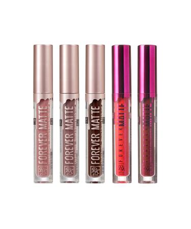 Ruby Kisses Forever Matte Liquid Lipstick 5 Pack - RFML03&06&12&22&23 2 Set