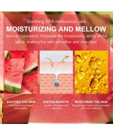 Watermelon Facial Scrub Cream - Daily Exfoliating Face Scrub for All Skin Types | Cleanses Removes Dead Skin Blackheads & Acne (10.58 OZ - Buy Online on SooperMarket.com