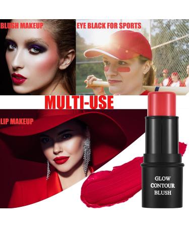 CCbeauty Red Eye Black Stick | Matte Cream Red Face Paint Stick for Cheeks, Eyes, Lips | Waterproof & Long Lasting | Easy to Use | Cruelty-Free | Mini Red - Buy Online on SooperMarket.com