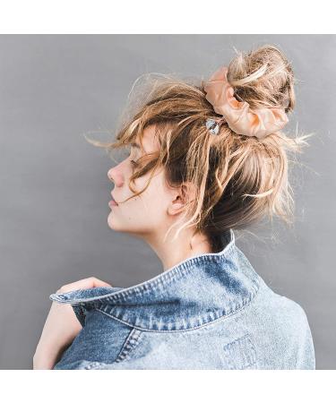 24 Pack Satin Scrunchies Hair Ties & 12 Pack Rose Gold Love Knot Bracelet Set - Perfect Maid of Honor & Bachelorette Party Gift (Rose Gold) - Buy Online on SooperMarket.com