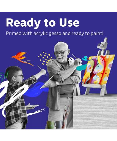 Artlicious 8x10 Blank White Canvas Boards - Pack of 12 | 100% Cotton Art Panels for Oil, Acrylic & Watercolor Paint - Buy Online on SooperMarket.com